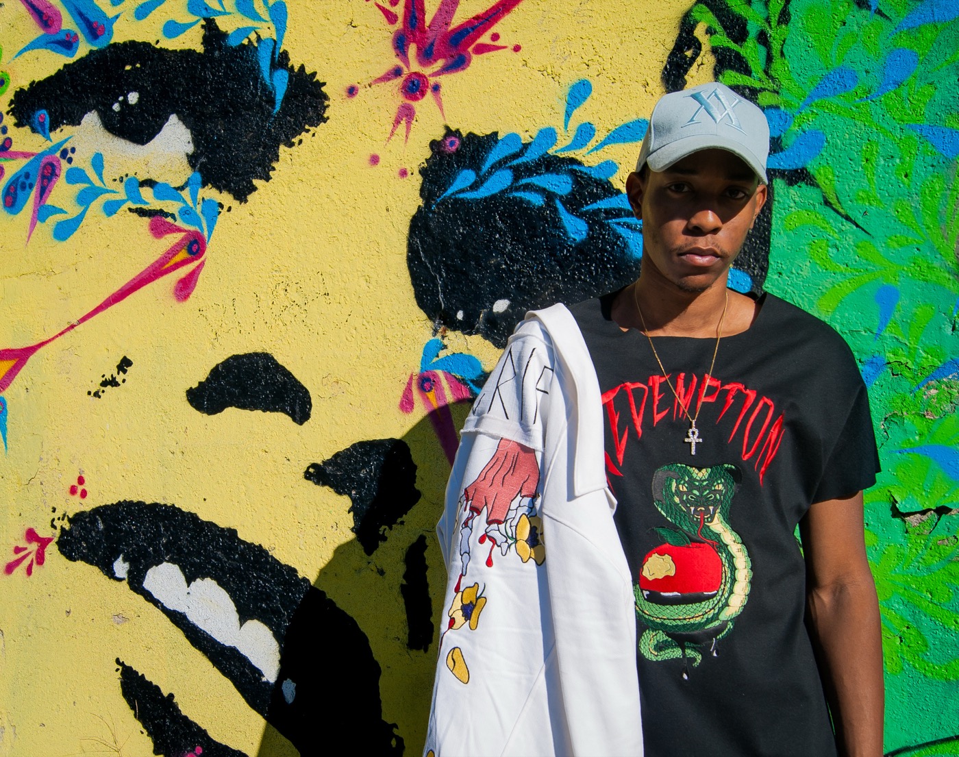 Dondre in the early days of his clothing brand